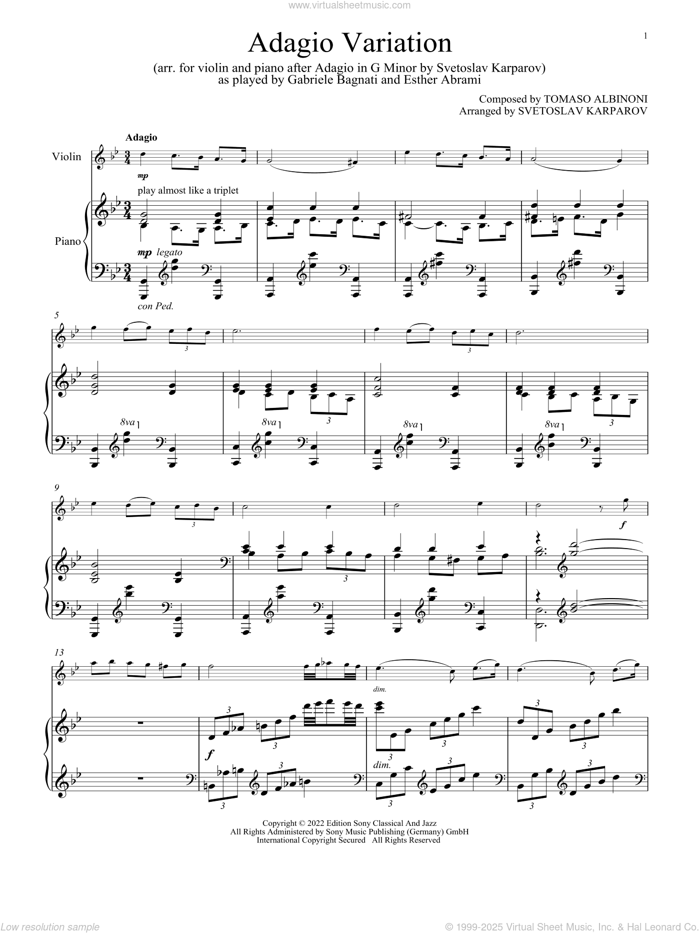 Adagio Variation (arr. Svetoslav Karparov)