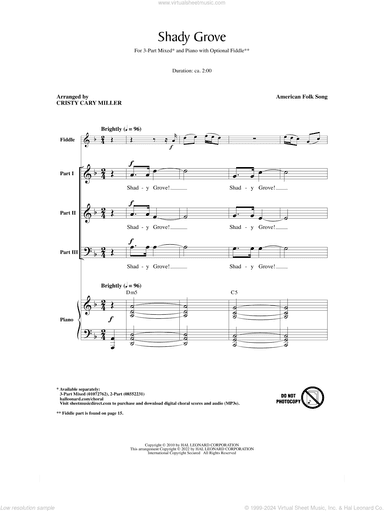 Shady Grove (arr. Cristi Cary Miller)
