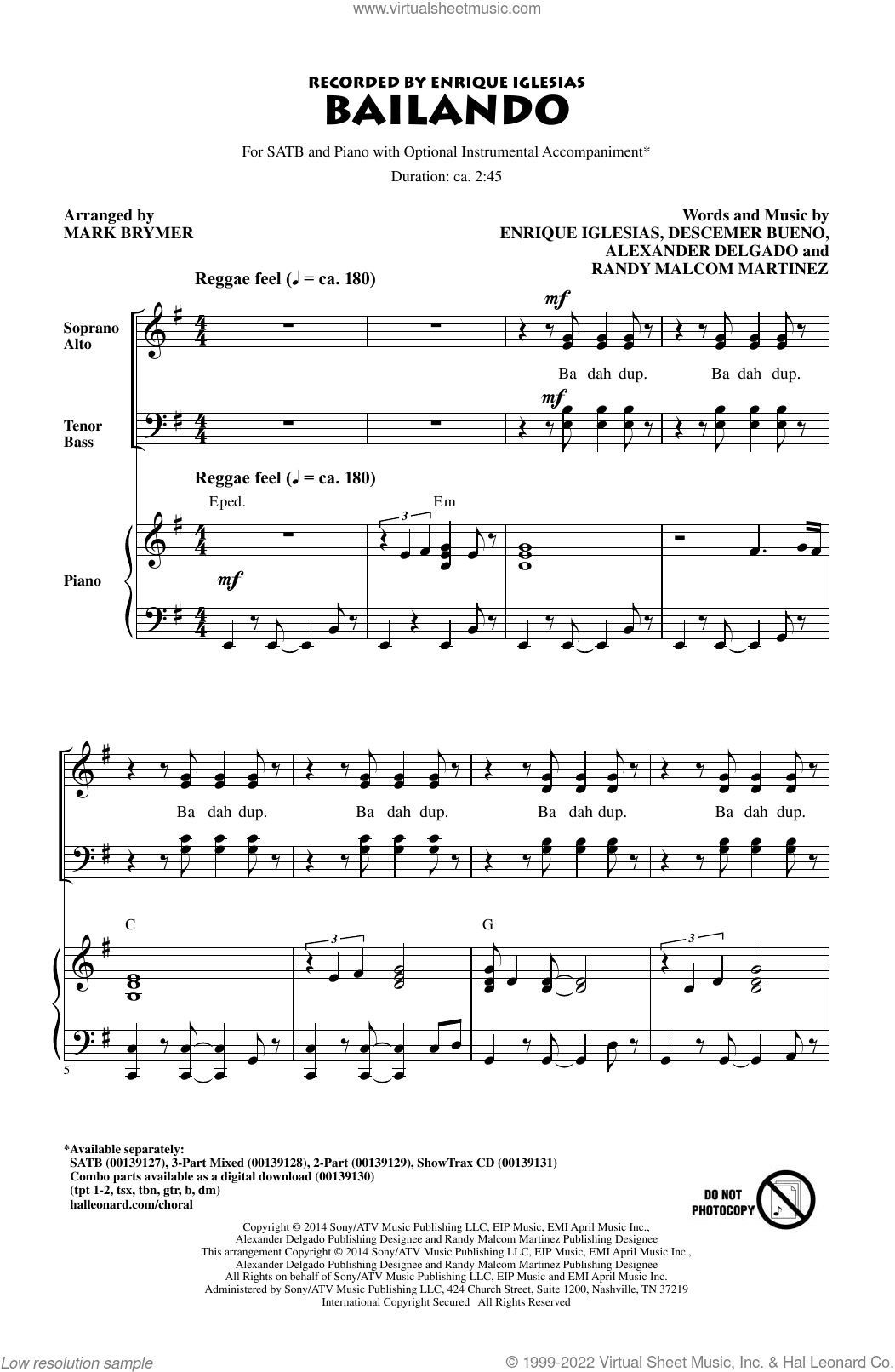 Bailando (arr. Mark Brymer)