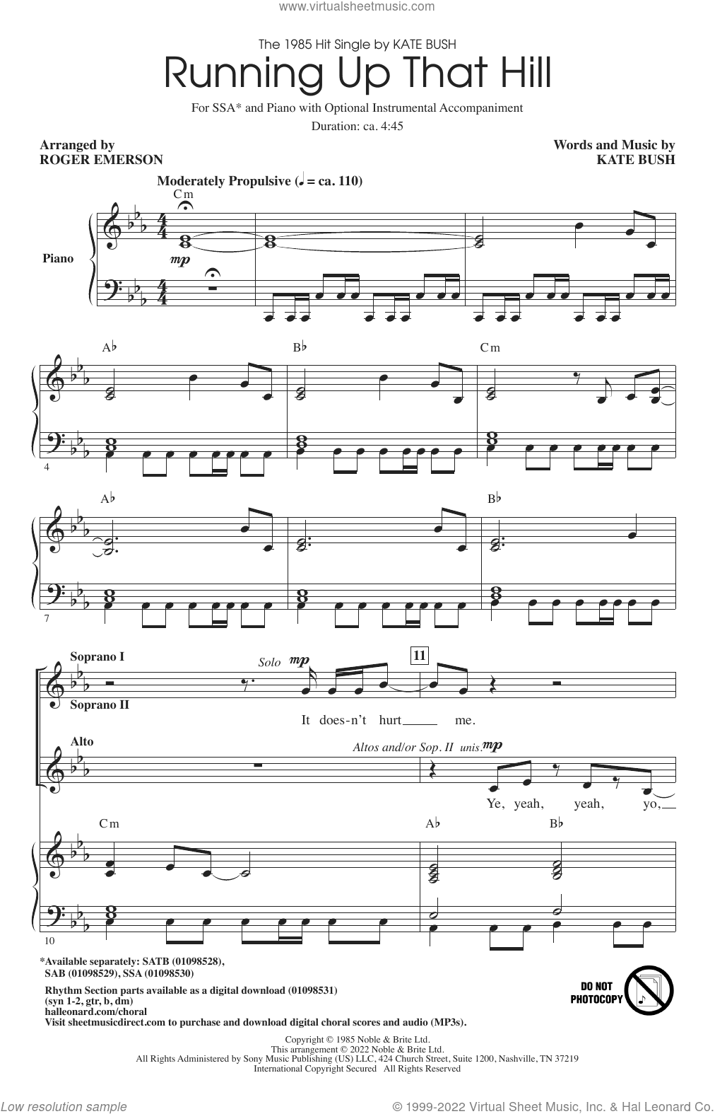 Running Up That Hill (arr. Roger Emerson)