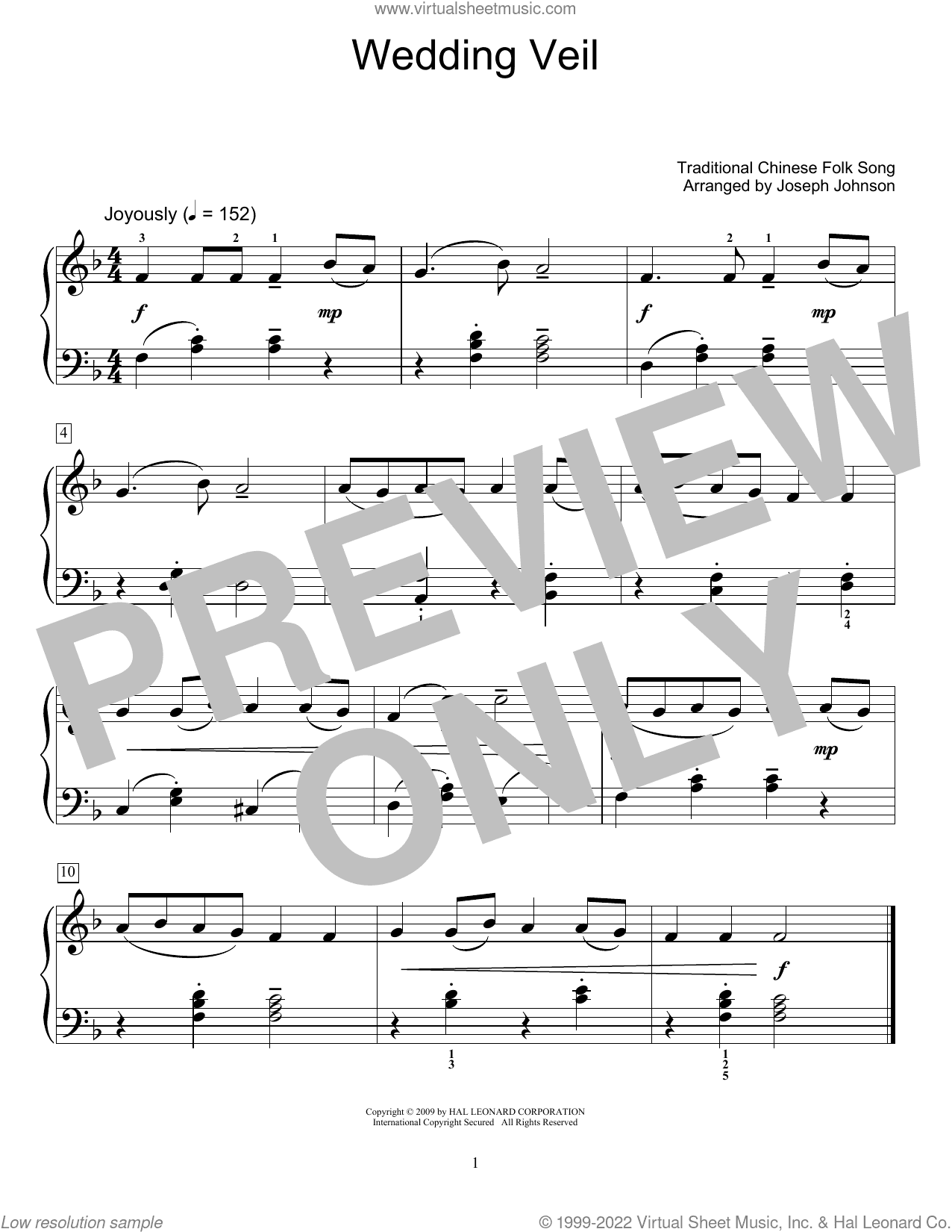 Wedding Veil (arr. Joseph Johnson)