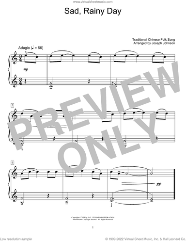 Sad, Rainy Day (arr. Joseph Johnson)