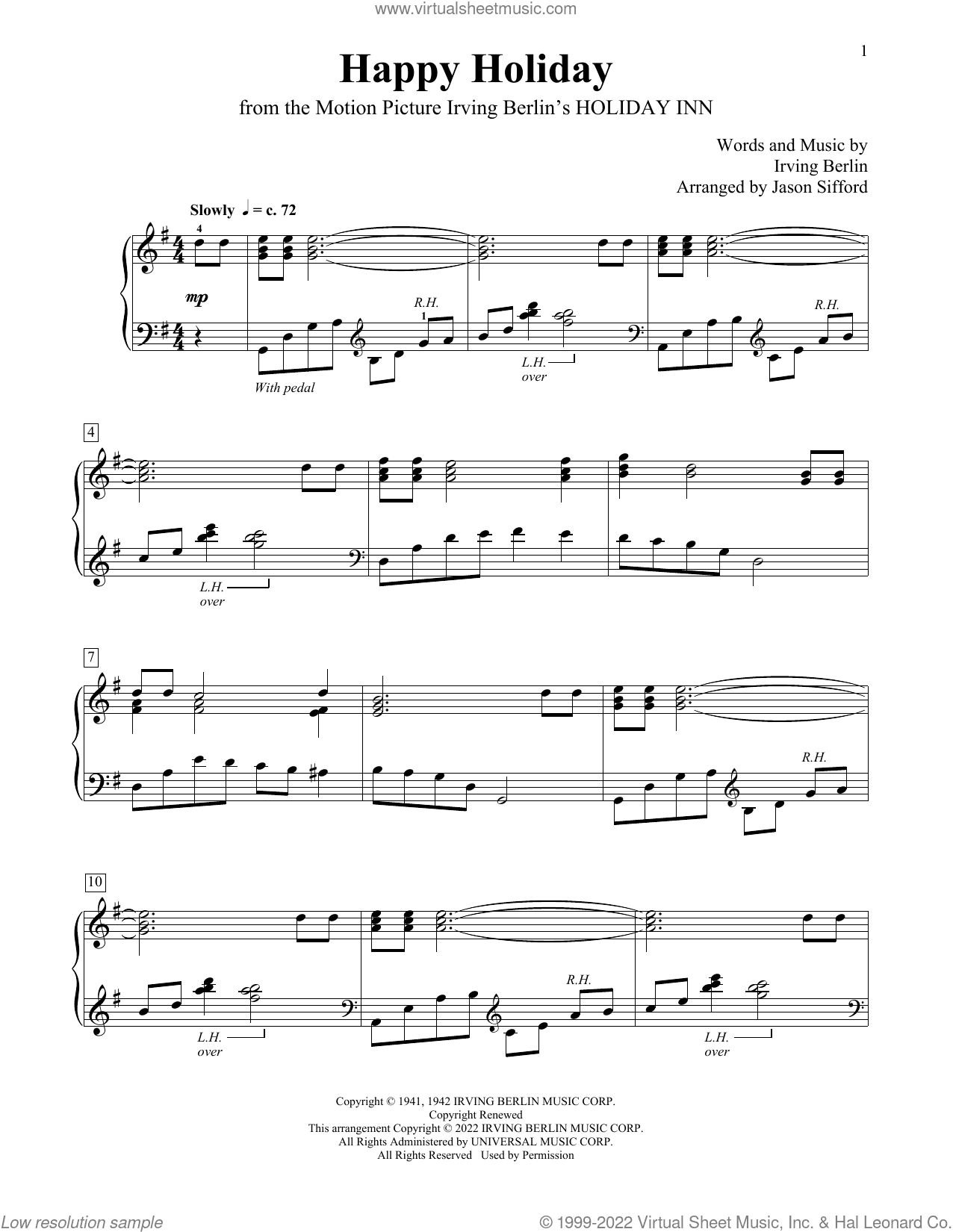 Happy Holiday (arr. Jason Sifford)