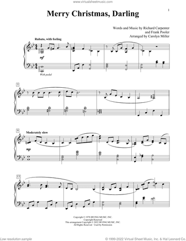 Merry Christmas, Darling (arr. Carolyn Miller)