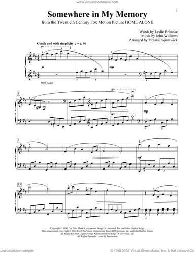 Somewhere In My Memory (from Home Alone) (arr. Melanie Spanswick)