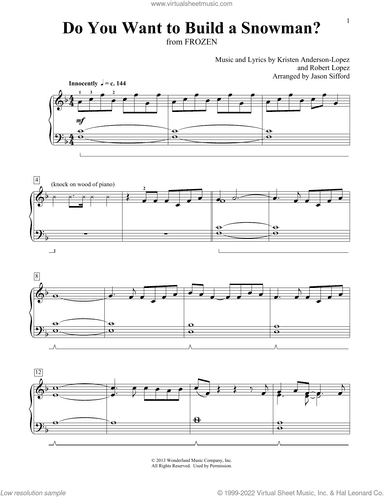 Do You Want To Build A Snowman? (from Frozen) (arr. Jason Sifford)
