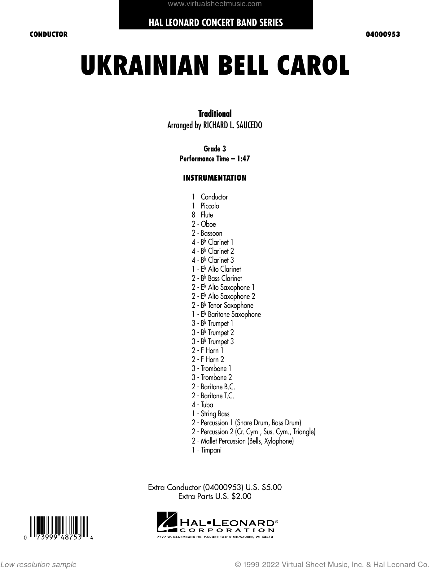 Ukrainian Bell Carol (arr. Richard L. Saucedo)
