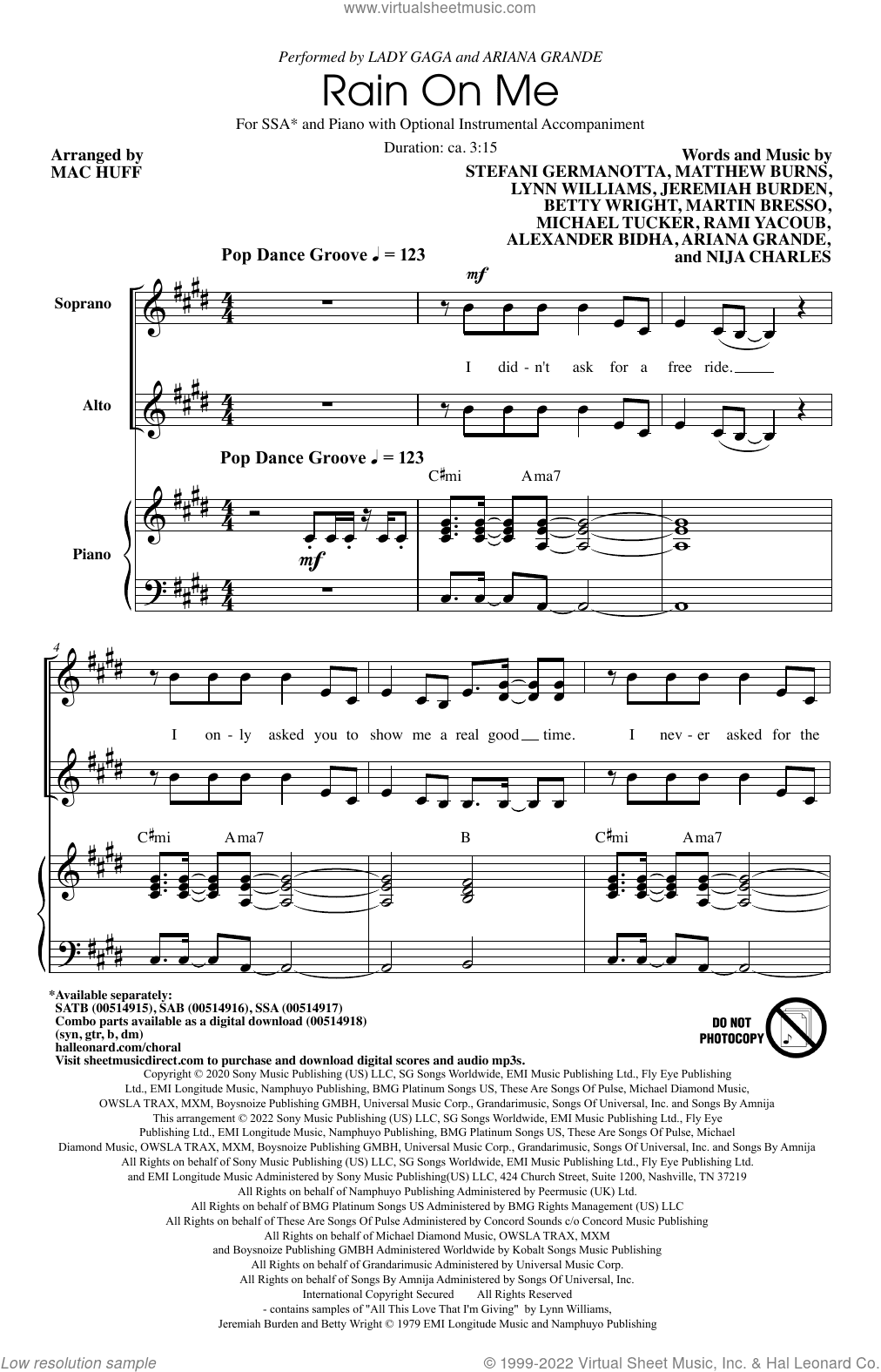 Rain On Me (arr. Mac Huff)
