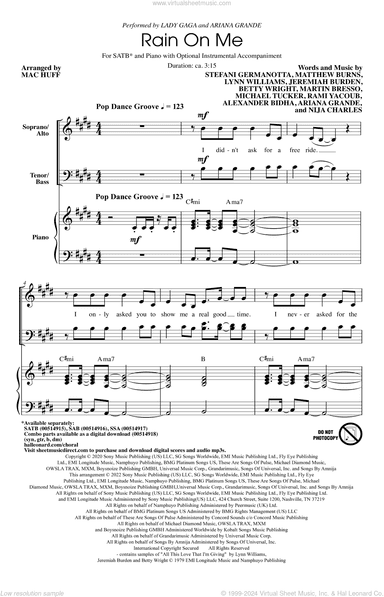 Rain On Me (arr. Mac Huff)
