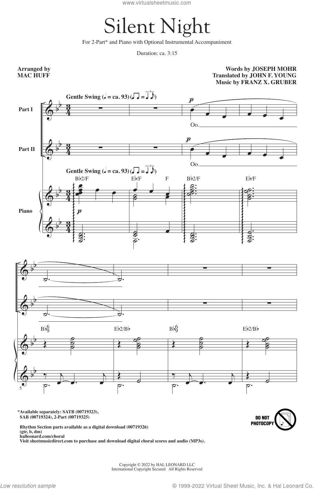 Silent Night (arr. Mac Huff)