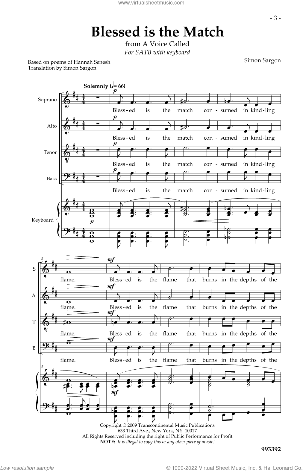 Three Choral Works from "A Voice Called"