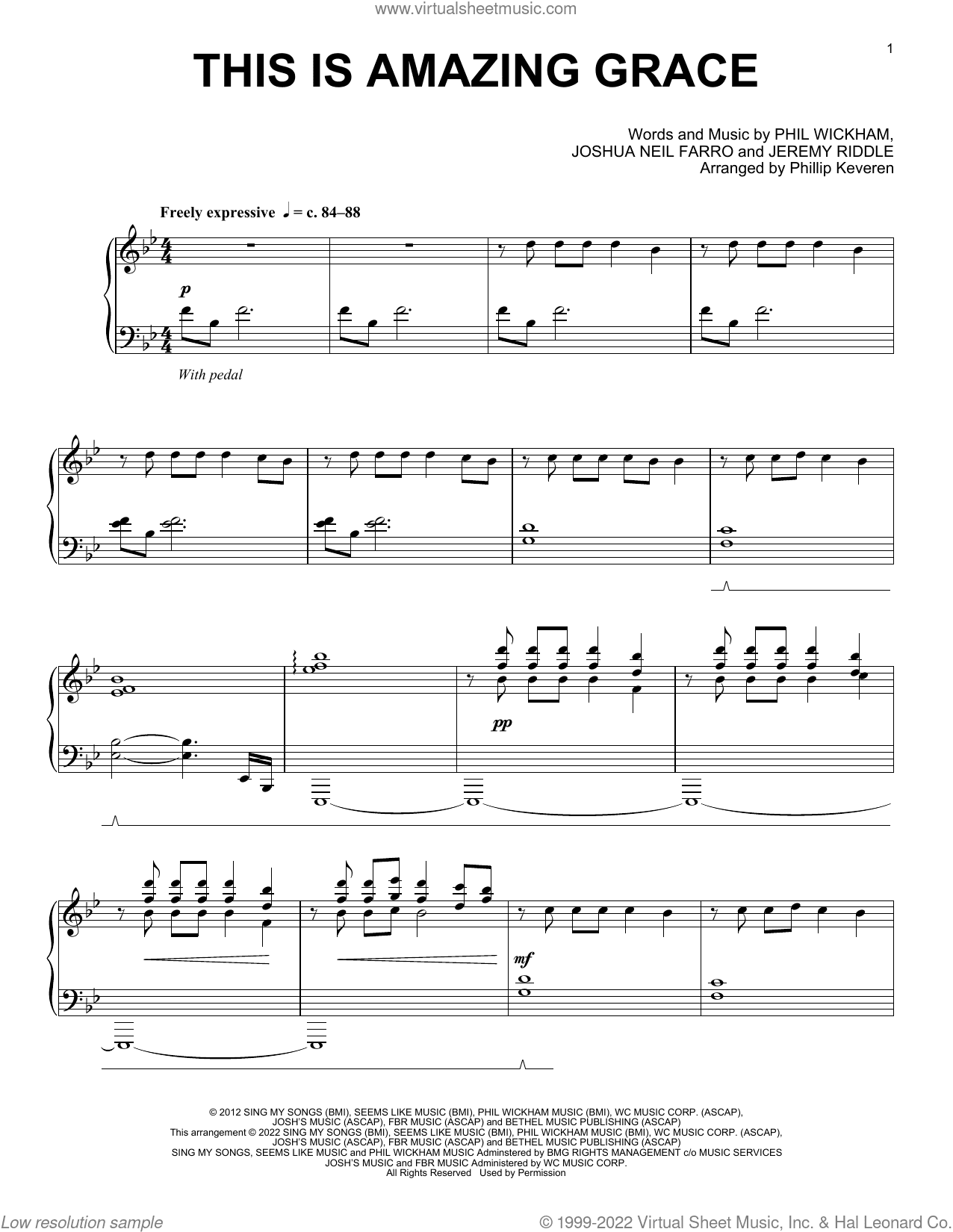 This Is Amazing Grace (arr. Phillip Keveren)