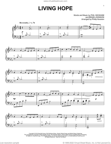 Living Hope (arr. Phillip Keveren), (intermediate)