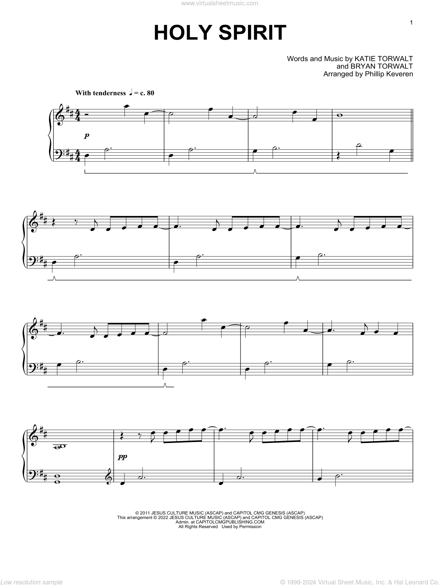Holy Spirit (arr. Phillip Keveren)