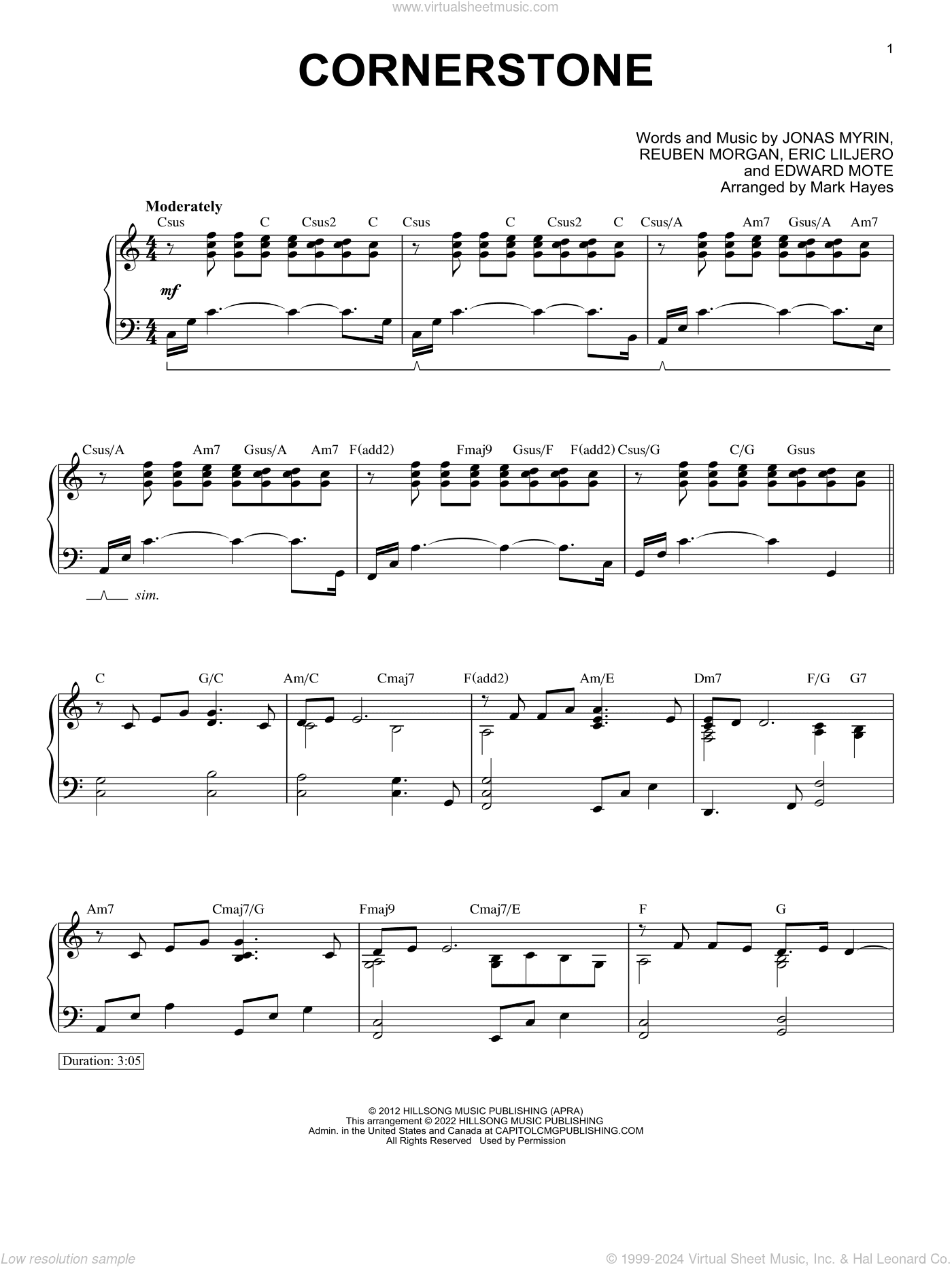 Cornerstone (arr. Mark Hayes)