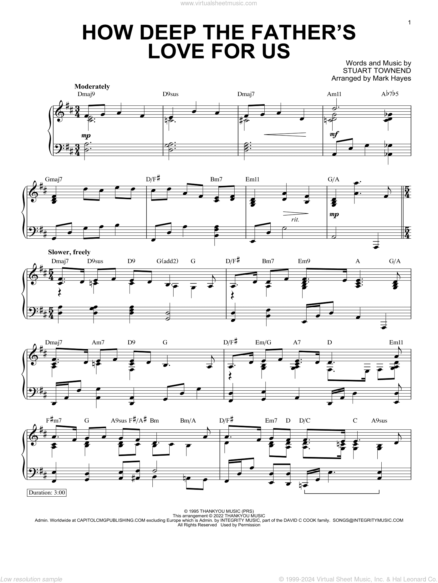 How Deep The Father's Love For Us (arr. Mark Hayes)