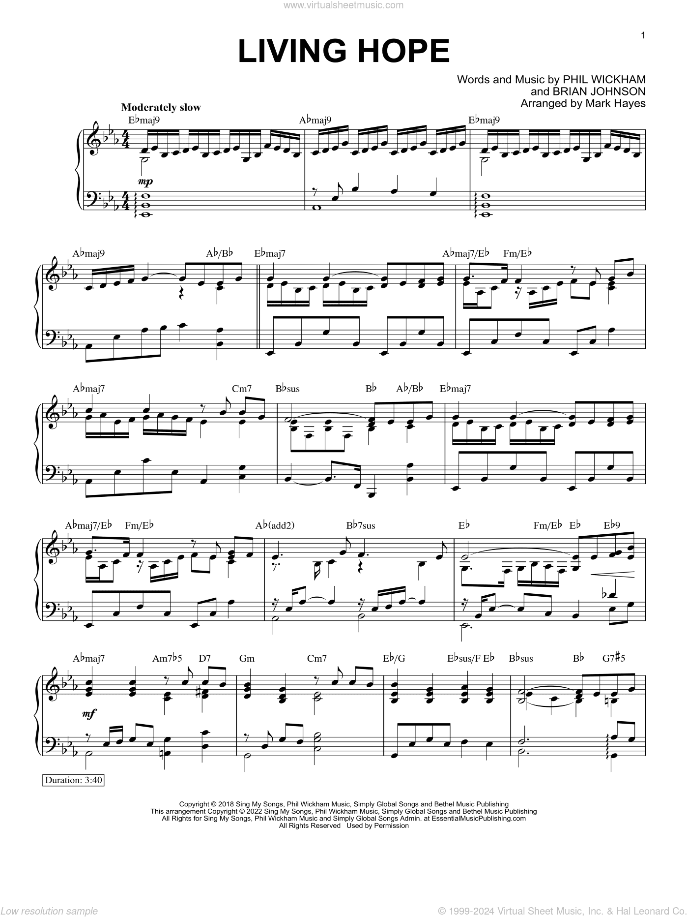 Living Hope (arr. Mark Hayes)