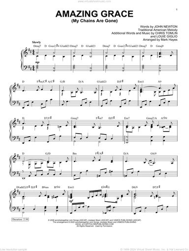 Amazing Grace (My Chains Are Gone) (arr. Mark Hayes)