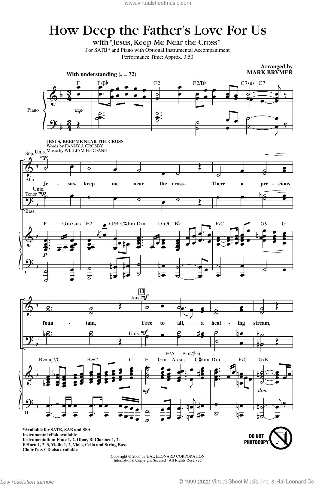How Deep The Father's Love For Us (with "Jesus Keep Me Near The Cross")
