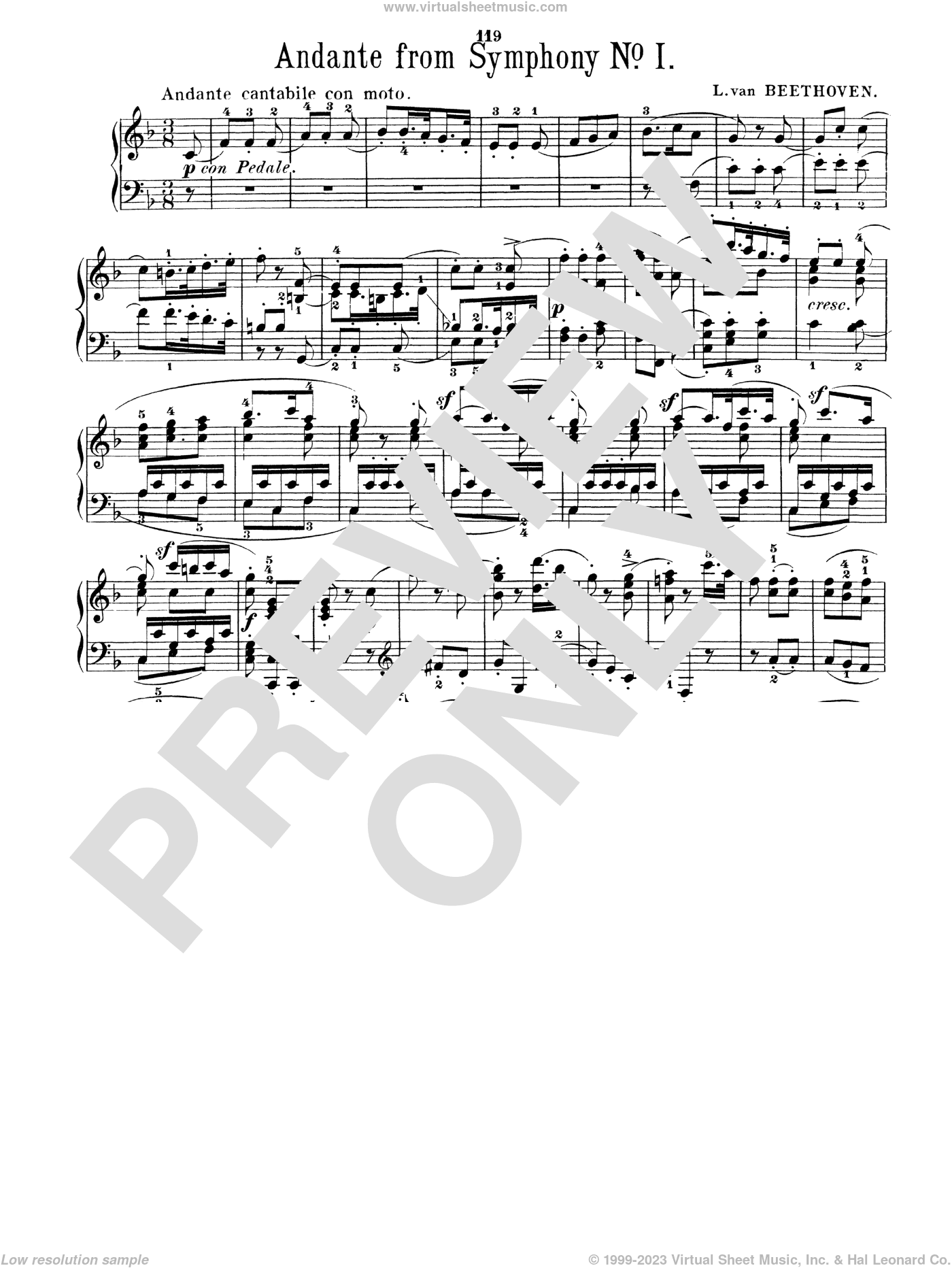 Symphony No. 1, Andante, Second Movement