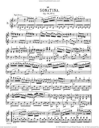 Sonatina In C Major, Op. 36, No. 3