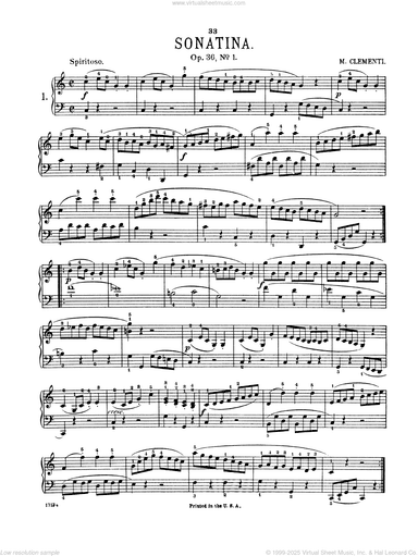 Sonatina In C Major, Op. 36, No. 1