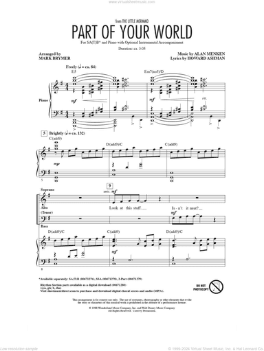 Part Of Your World (from The Little Mermaid) (arr. Mark Brymer)
