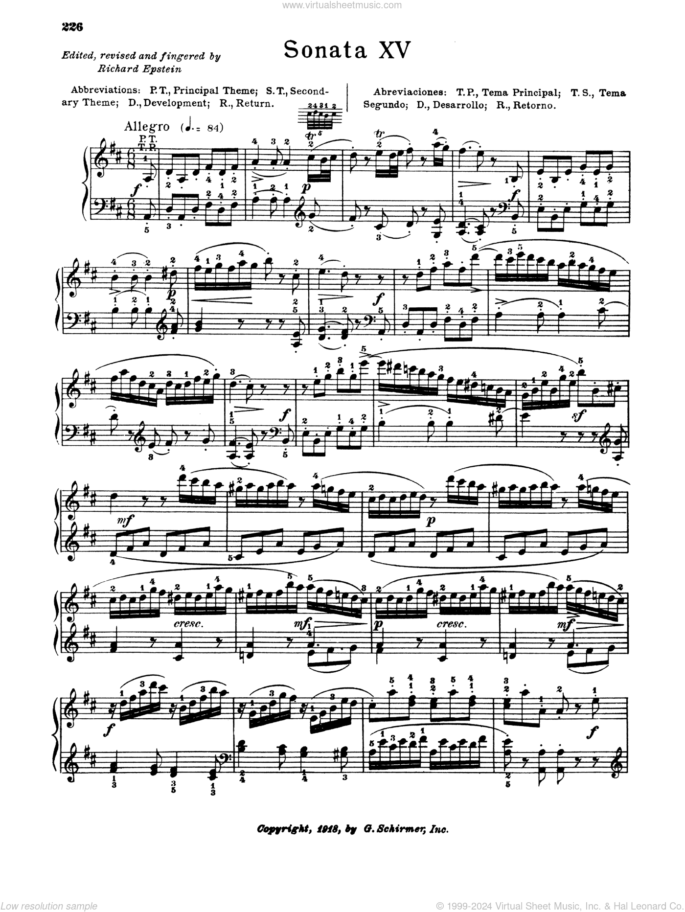 Sonata In D Major, K. 576