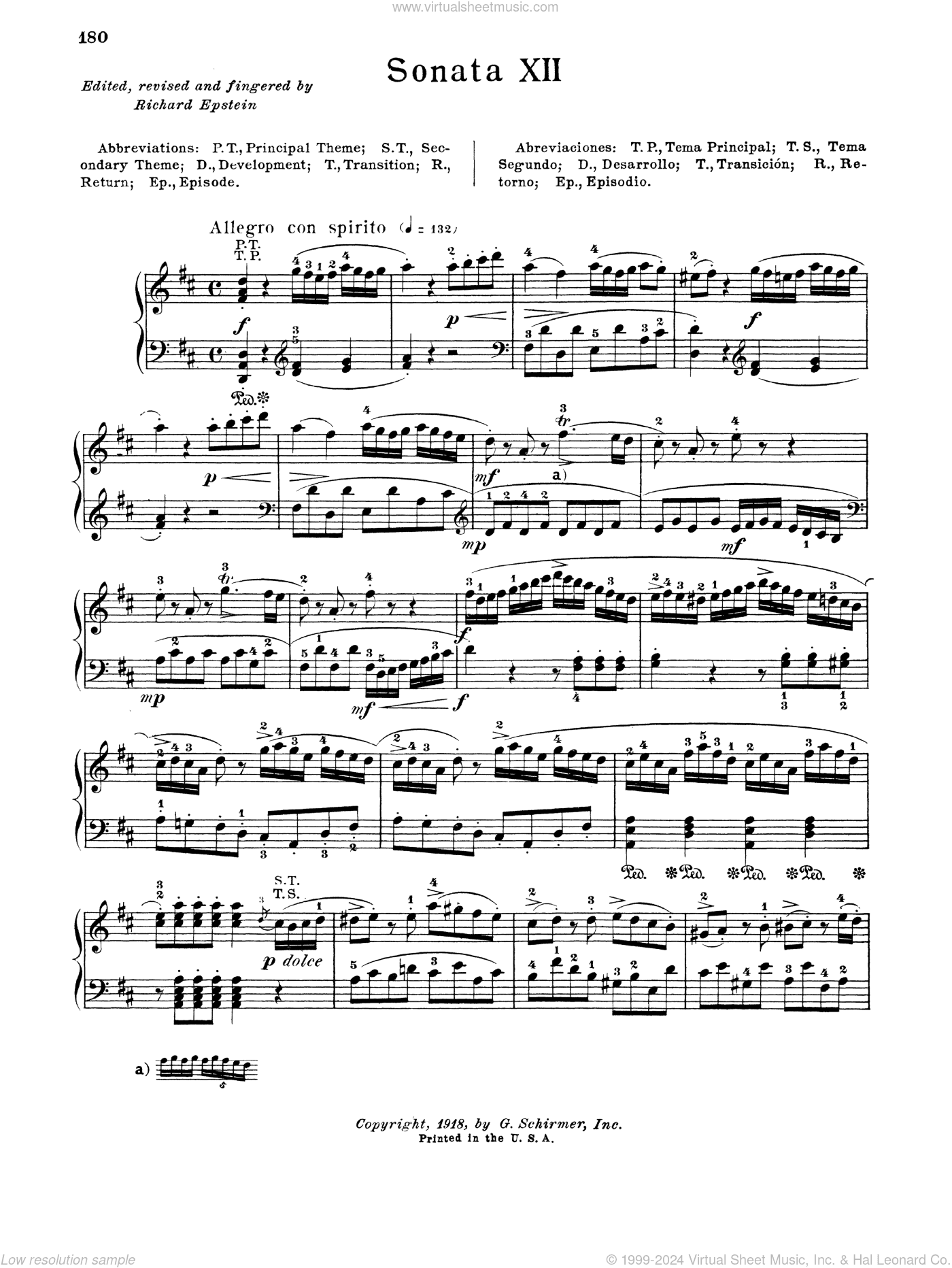 Sonata In D Major, K. 311