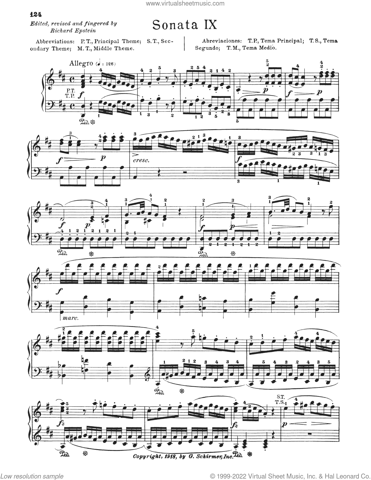 Sonata In D Major, K. 284