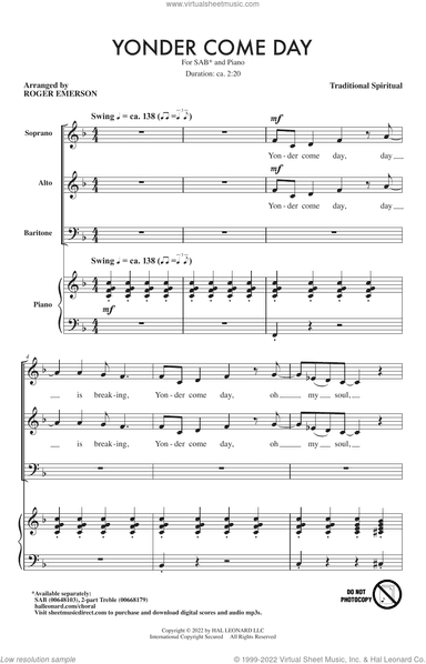 Yonder Come Day (arr. Roger Emerson)