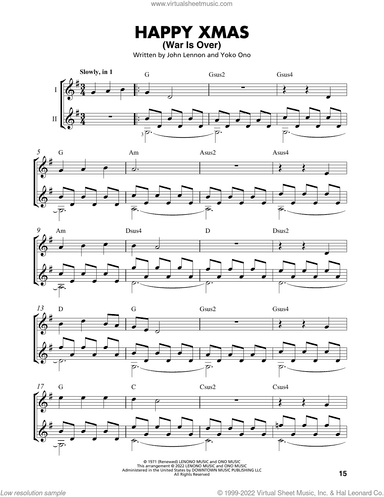 Happy Xmas (War Is Over) (arr. Mark Phillips)