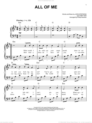 All Of Me (arr. Phillip Keveren)