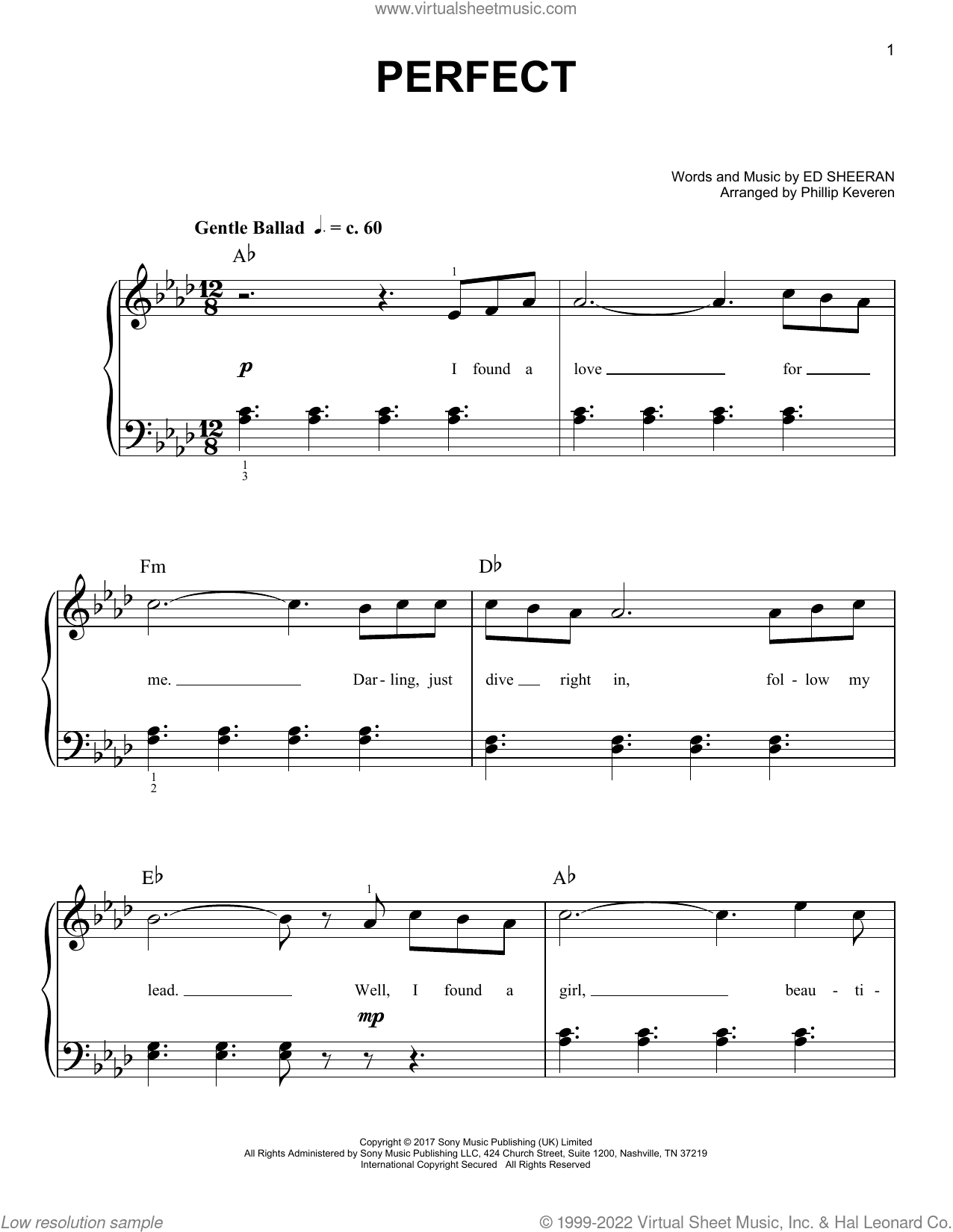 Perfect (arr. Phillip Keveren)