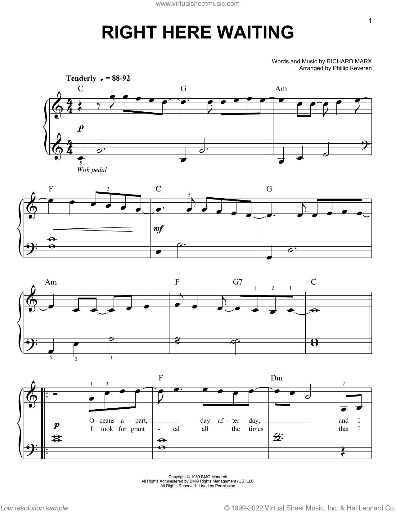 Right Here Waiting (arr. Phillip Keveren)