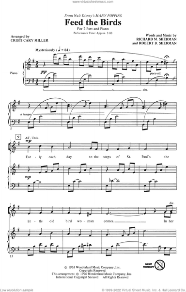 Feed The Birds (Tuppence A Bag) (from Mary Poppins) (arr. Cristi Cary Miller)