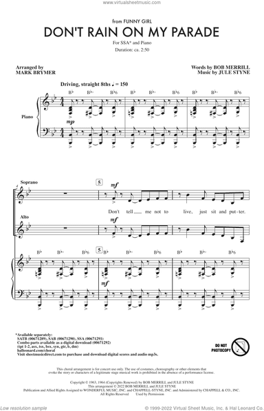 Don't Rain On My Parade (from Funny Girl) (arr. Mark Brymer)