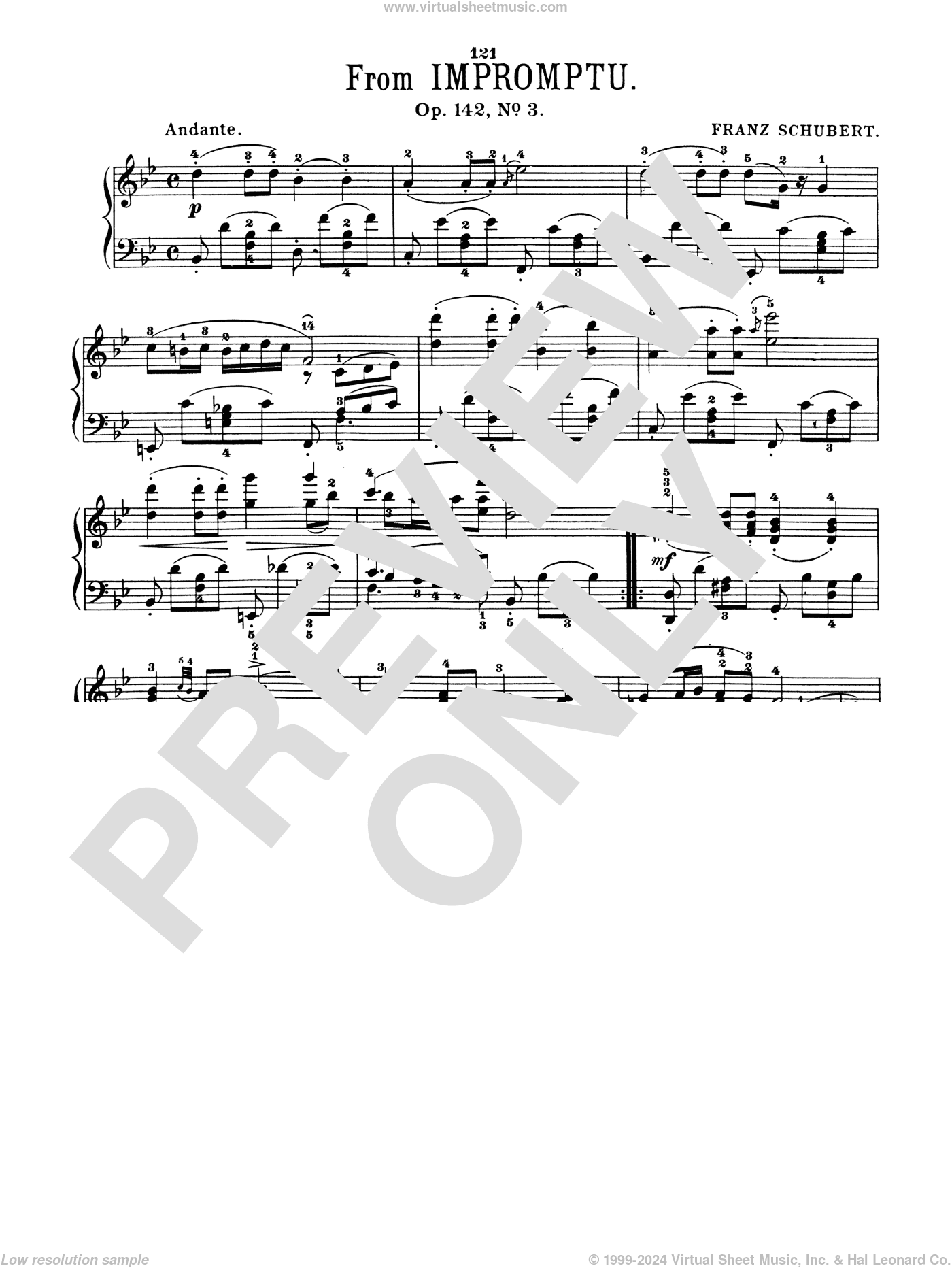 Andante, Op. 142, No. 3