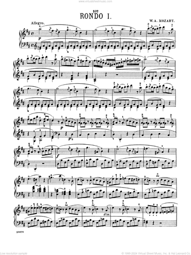 Rondo In D Major, K. 485