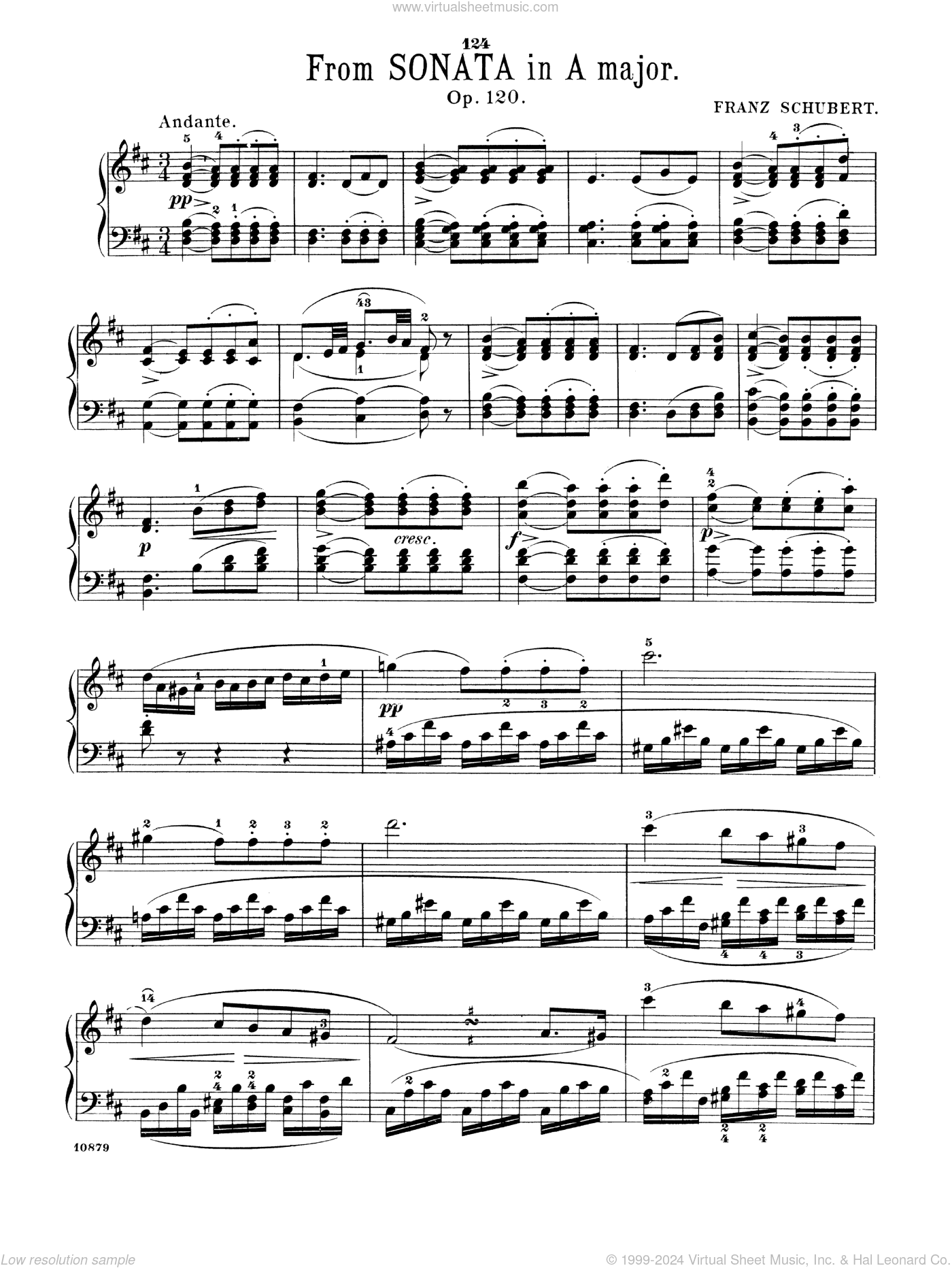 Sonata In A Major, Op. 120, 2nd mvt