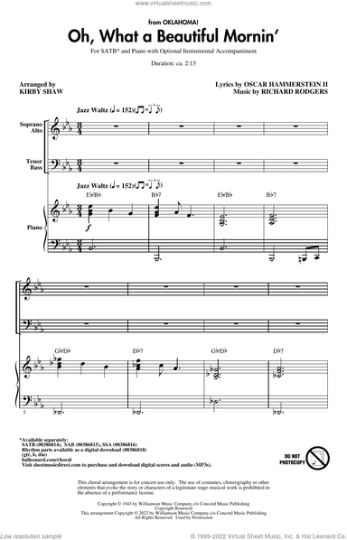 Oh, What A Beautiful Mornin' (from Oklahoma!) (arr. Kirby Shaw)