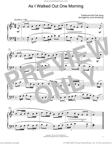 As I Walked Out One Morning (arr. June Armstrong)