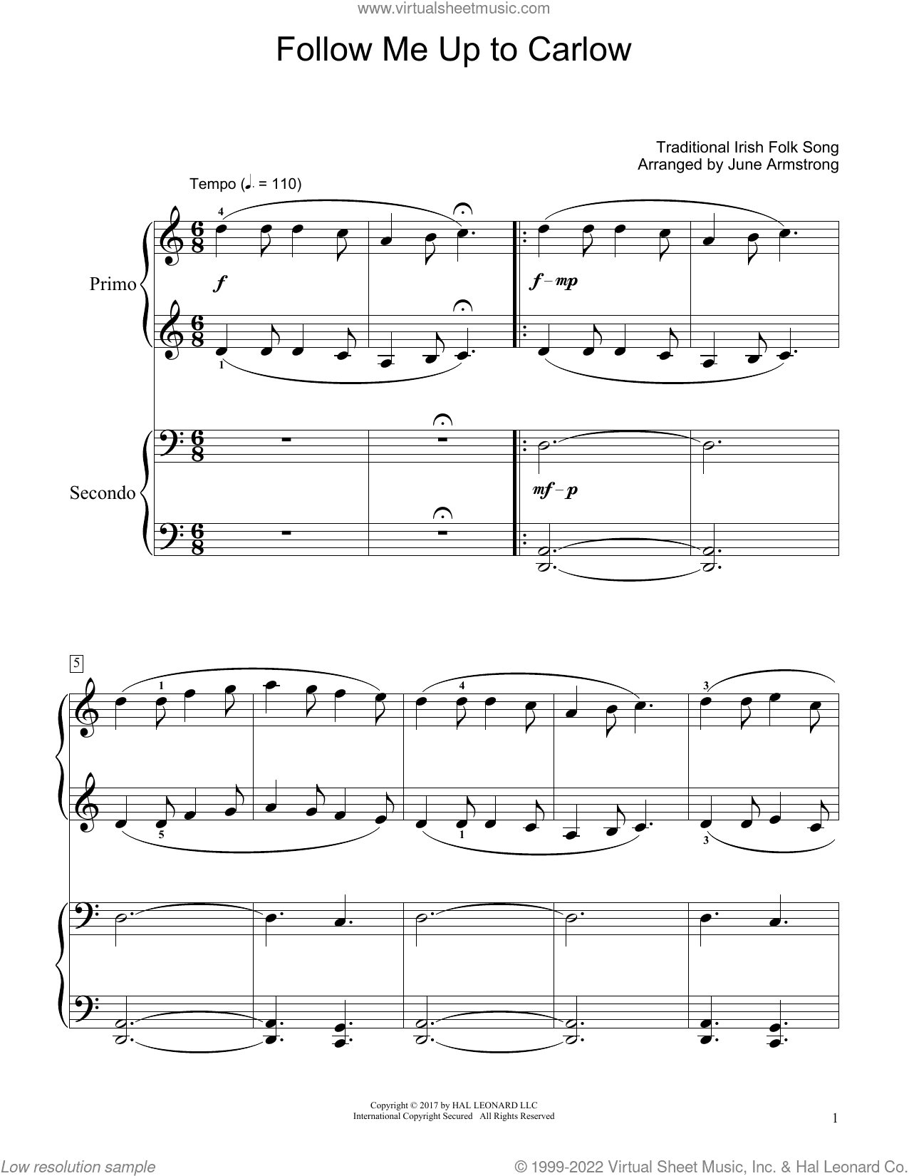 Follow Me Up To Carlow (arr. June Armstrong)