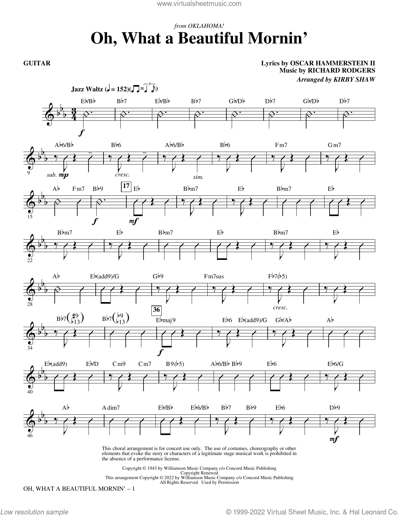 Oh, What A Beautiful Mornin' (from Oklahoma!) (arr. Kirby Shaw)