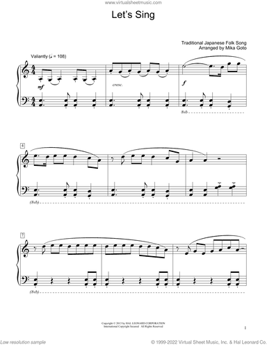 Let's Sing (arr. Mika Goto)