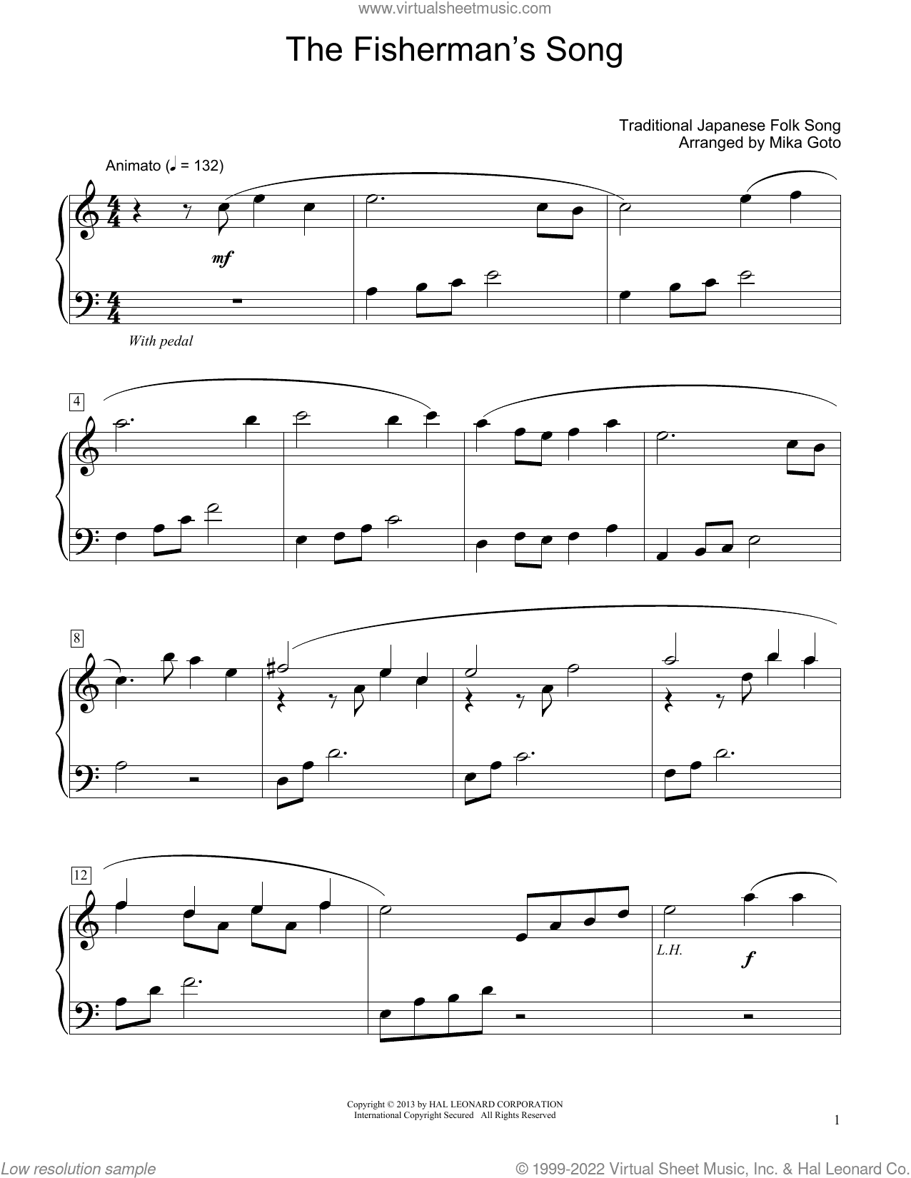 The Fisherman's Song (arr. Mika Goto)