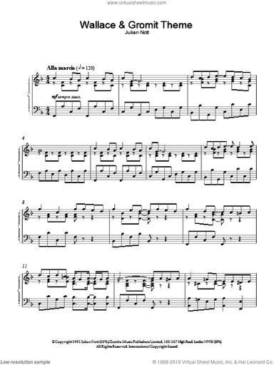 Wallace And Gromit Theme, (intermediate)