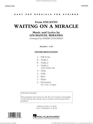 Waiting on a Miracle (from Encanto) (arr. Robert Longfield)