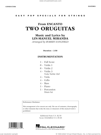 Two Oruguitas (from Encanto) (arr. Robert Longfield)