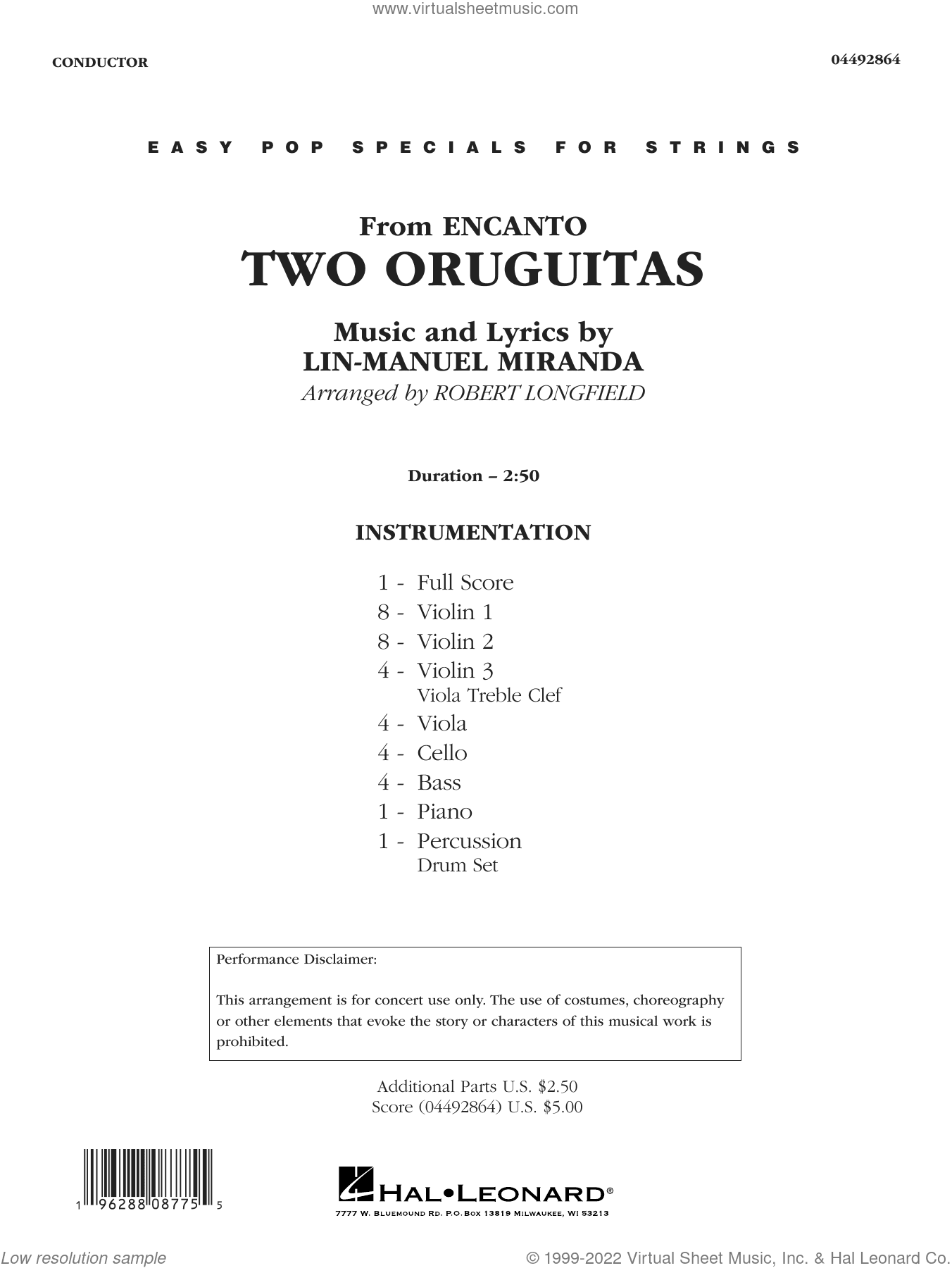 Two Oruguitas (from Encanto) (arr. Robert Longfield)